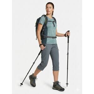 Eddie Bauer Rainier Capri Womens 4 Gray UPF50 Gorpcore Hiking Performance